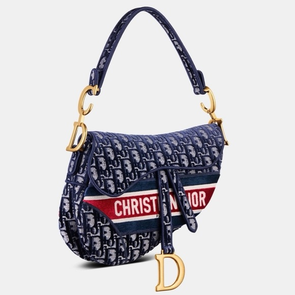 Dior Handbags - BRAND NEW DIOR Oblique Embroidered Saddle Bag